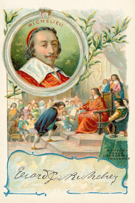 Le cardinal Richelieu fondant l