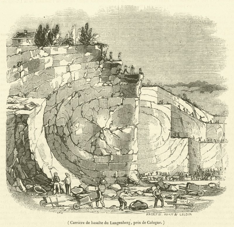 Carrière de basalte du Langenberg, près de Cologne - French School