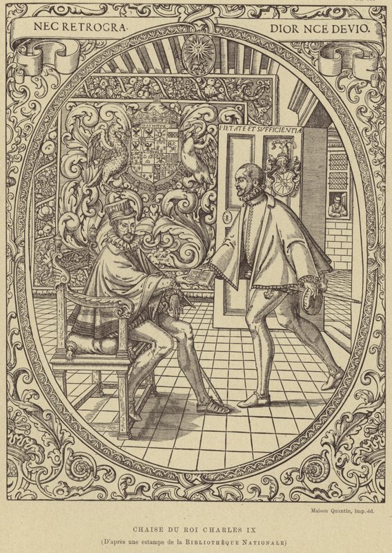 Chaise du roi Charles IX de France, 16e siècle - French School