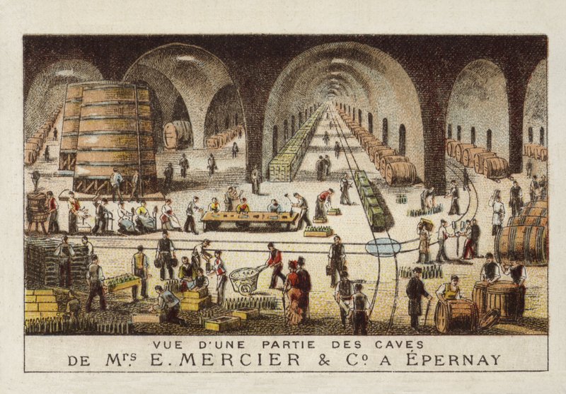 Caves de champagne de E Mercier & Co, Épernay, France - French School