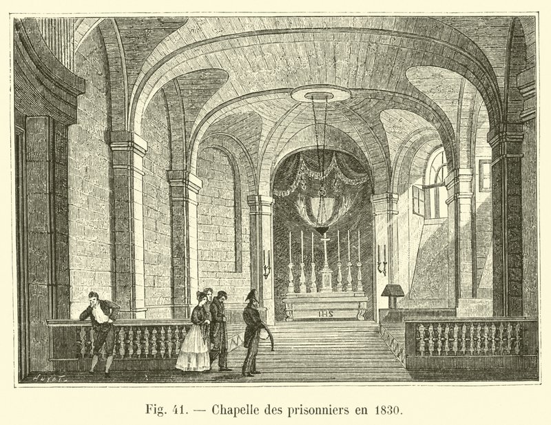 Chapelle des prisonniers en 1830 - French School