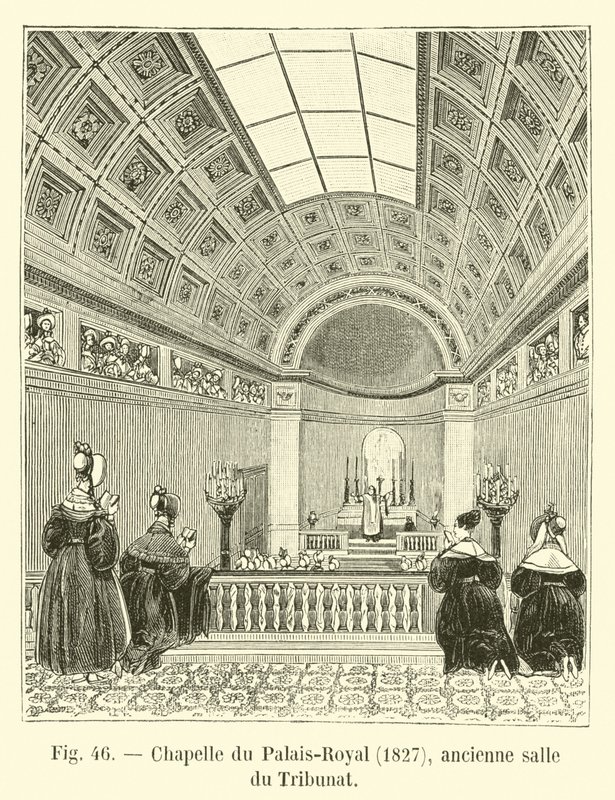 Chapelle du Palais-Royal, 1827, ancienne salle du Tribunat - French School