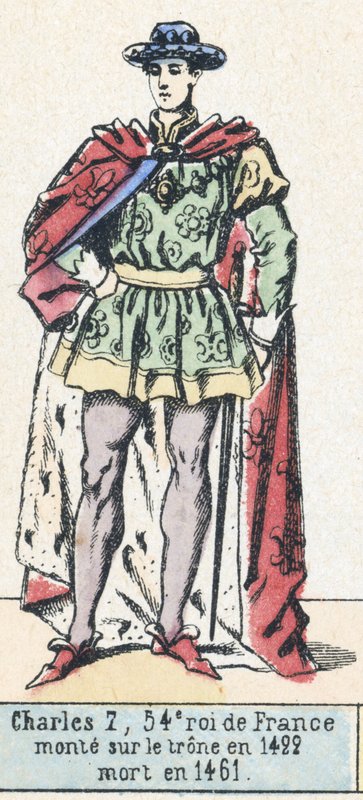 Charles VII, 54e roi de France, monte sur le trône en 1422, mort en 1461 - French School