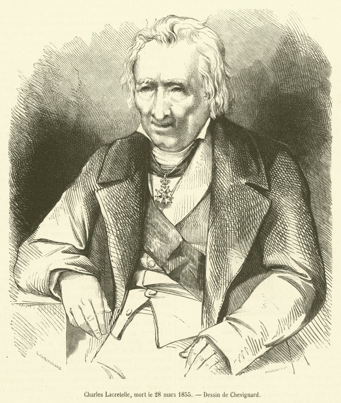 Charles Lacretelle, mort le 28 mars 1855 - French School