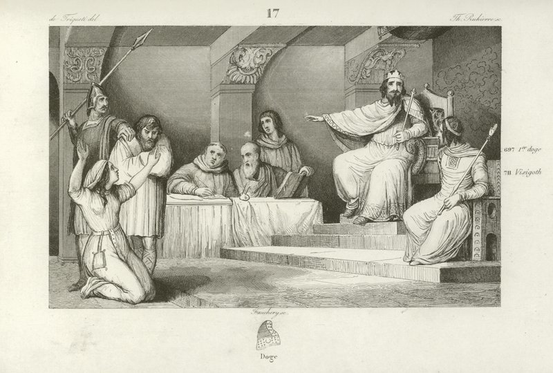 Childebert III, roi des Francs - French School