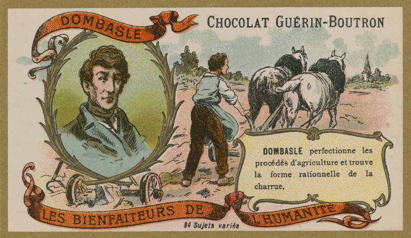 Carte de commerce Chocolat Guérin-Boutron, Christophe Mathieu de Dombasle - French School