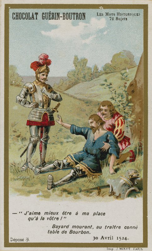 Carte de commerce Chocolat Guérin-Boutron, série Mots Historiques - French School