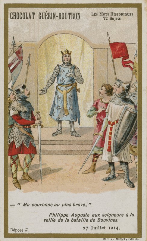 Carte de commerce Chocolat Guerin-Boutron, série Mots Historiques - French School