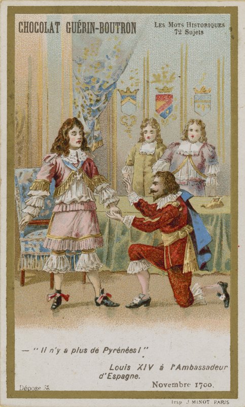 Carte de commerce Chocolat Guerin-Boutron, série Mots Historiques - French School