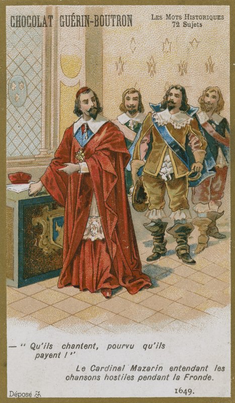 Carte de commerce Chocolat Guerin-Boutron, série Mots Historiques - French School