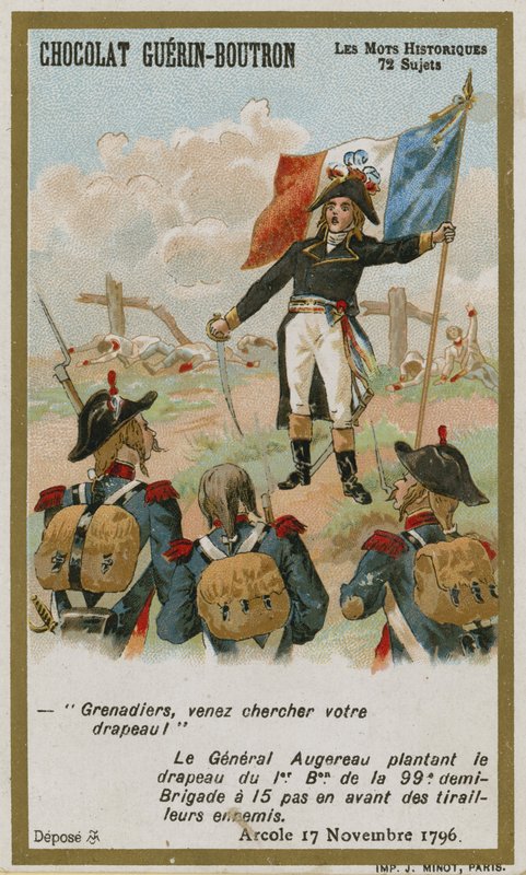Carte de commerce Chocolat Guerin-Boutron, série Mots Historiques - French School