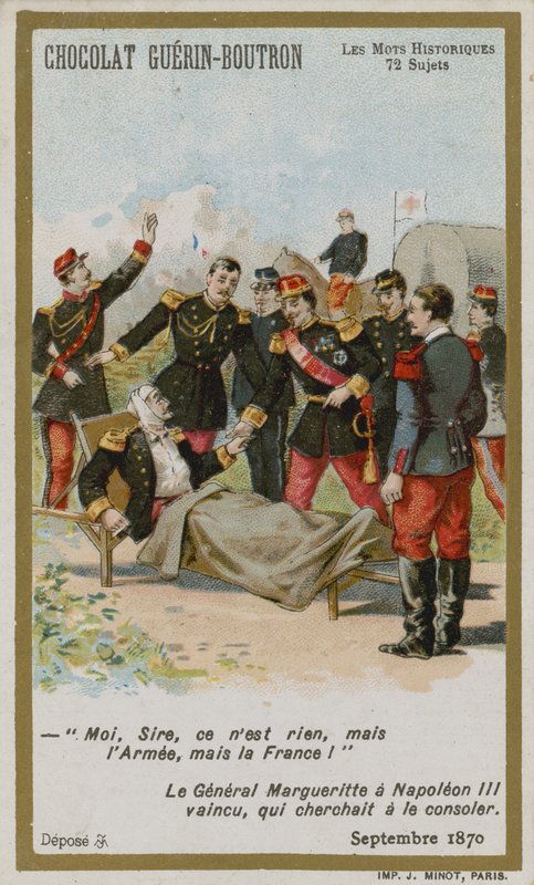 Carte de commerce Chocolat Guerin-Boutron, série Mots Historiques - French School