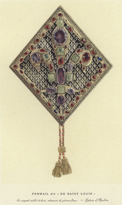 Fermoir ou broche dit avoir appartenu au roi Louis IX de France - French School
