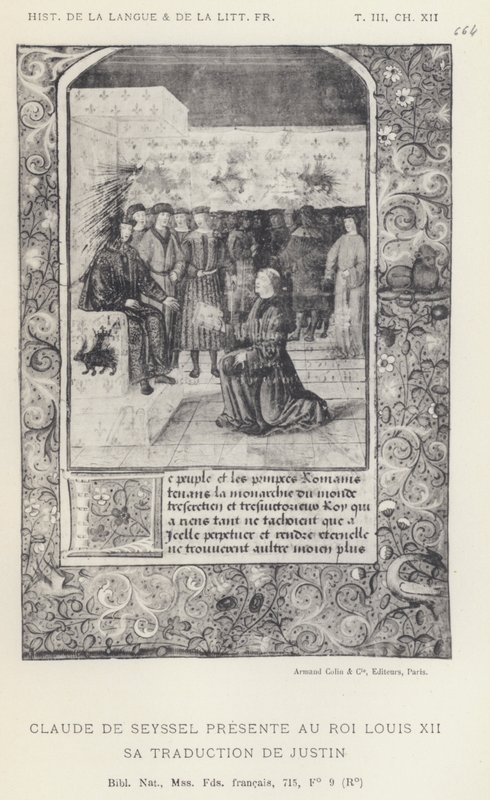 Claude de Seyssel présente au roi Louis XII sa traduction de Justin - French School