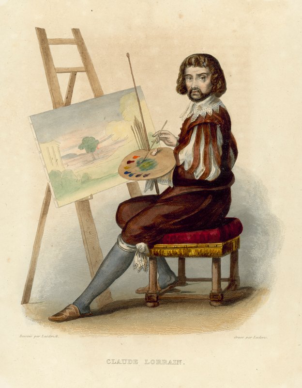Claude Lorrain (gravure en couleur) - French School