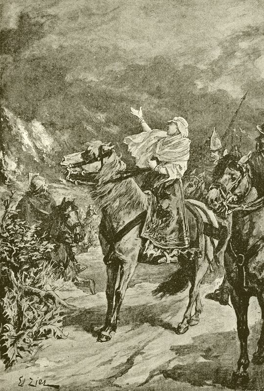 Clotilde mettant le feu au pays de Bourgogne - French School