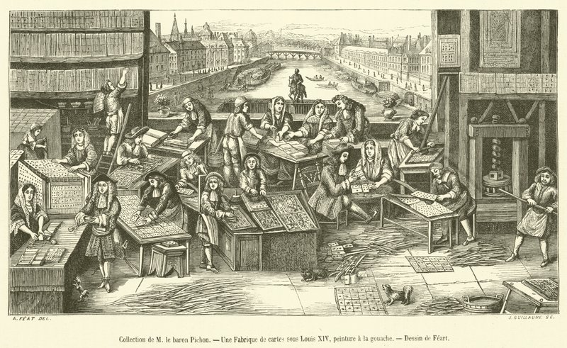 Collection de M. le baron Pichon, Une Fabrique de cartes sous Louis XIV - French School