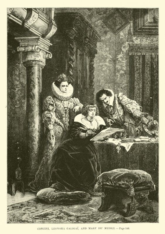 Concini, Leonora Galigai et Marie de Médicis - French School