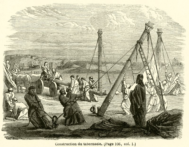 Construction du tabernacle - French School