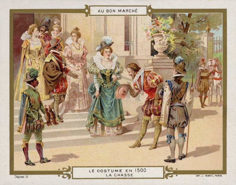 Costume en 1500 - chasse - French School