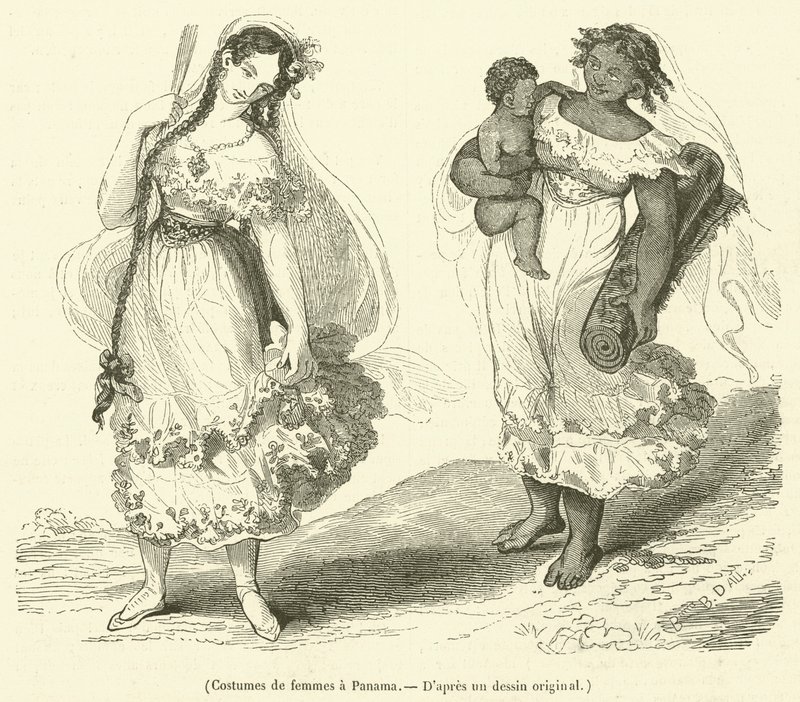 Costumes de femmes a Panama (engraving) - French School
