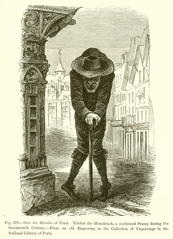Cour des Miracles de Paris. Talebot le Bossu, un escroc célèbre du XVIIe siècle - French School