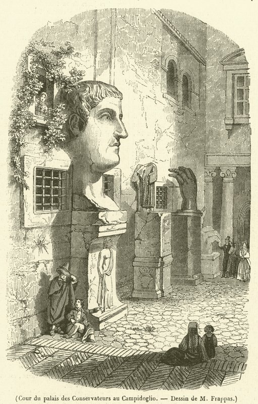 Cour du palais des Conservateurs au Campidoglio - French School