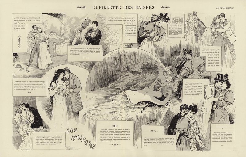 Cueillette des baisers - French School