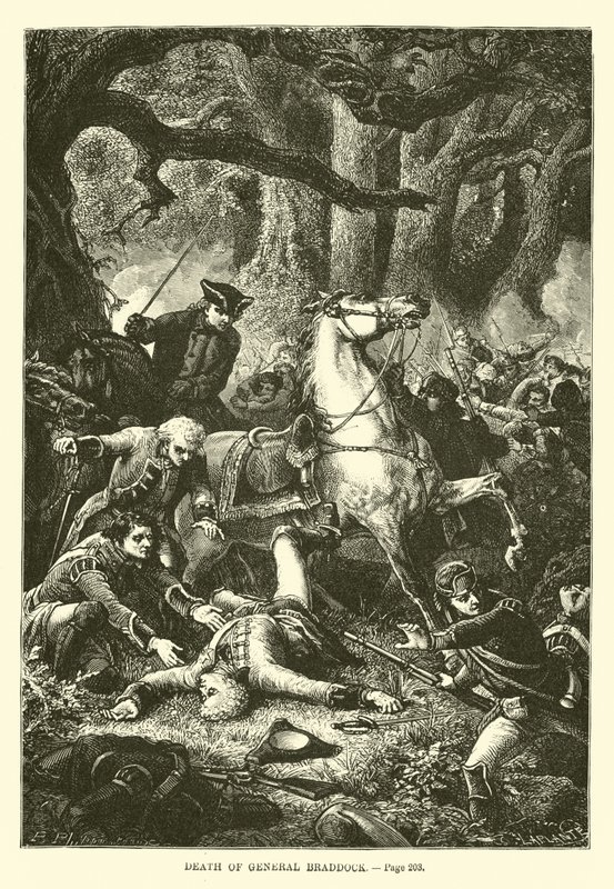 Mort du général Braddock - French School