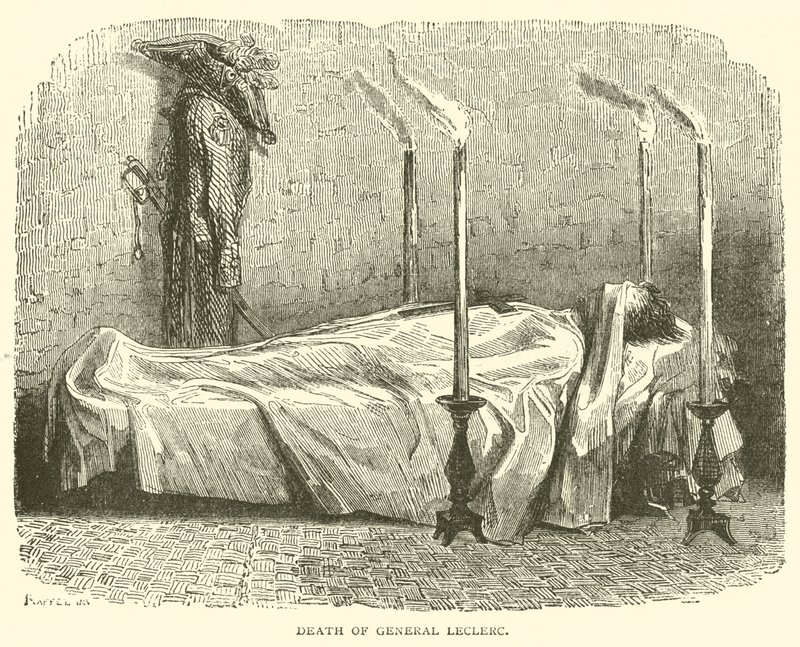 Mort du général Leclerc (gravure) - French School