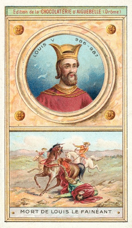 Mort de Louis V de France, 987 - French School