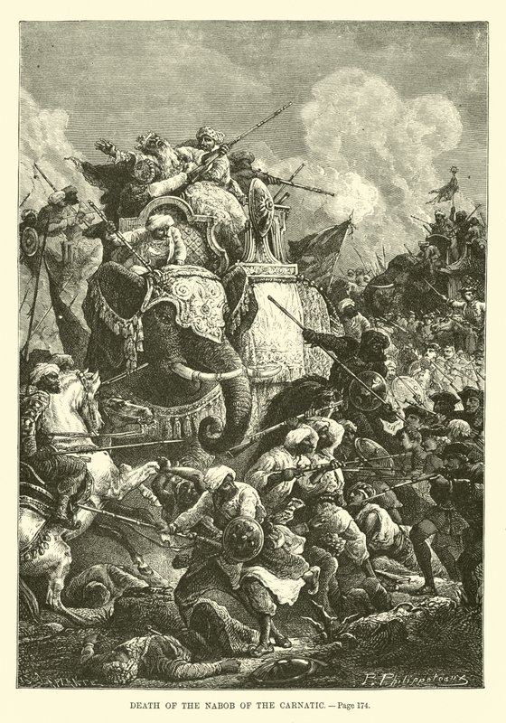 Mort du nabab du Carnatic - French School