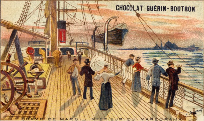Pont sur le navire - French School