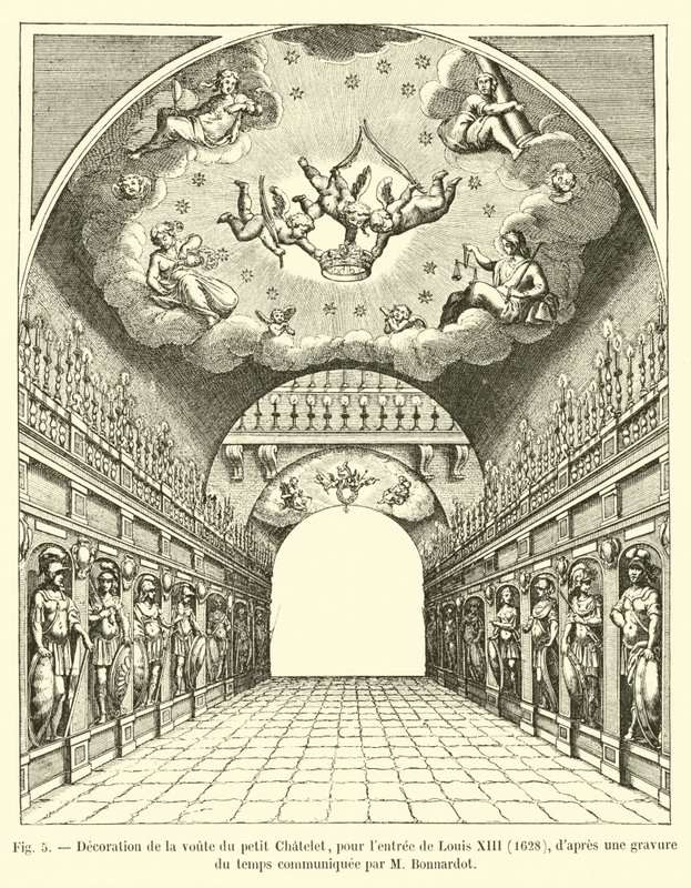 Décoration de la voûte du petit Châtelet, pour l
