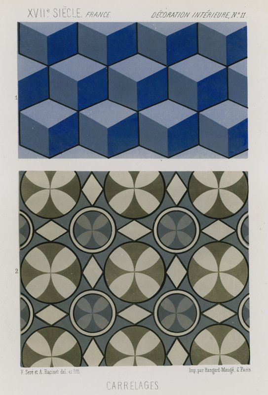Carreaux décoratifs du XVIIe siècle - French School