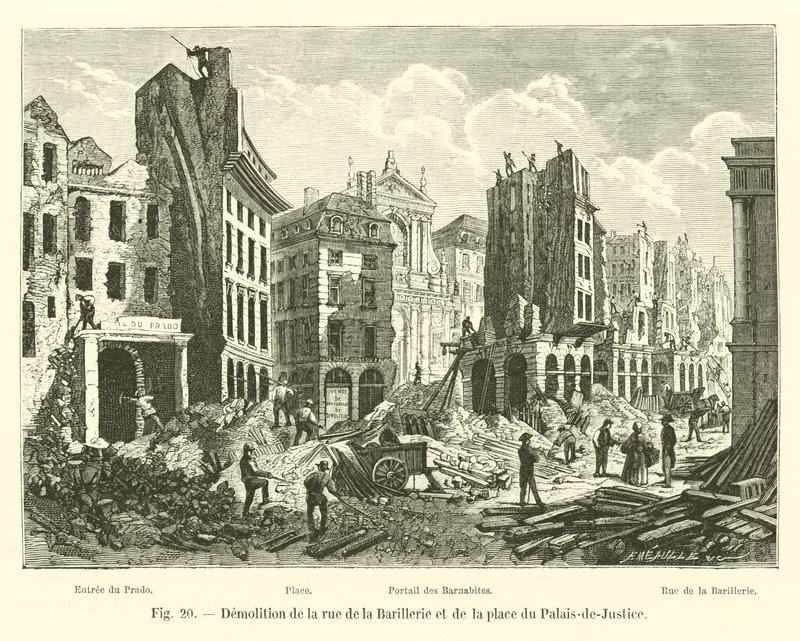 Démolition de la rue de la Barillerie et de la place du Palais-de-Justice - French School