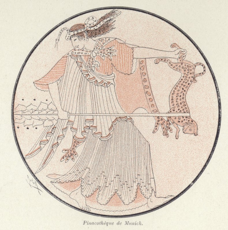 Détail de poterie grecque - French School