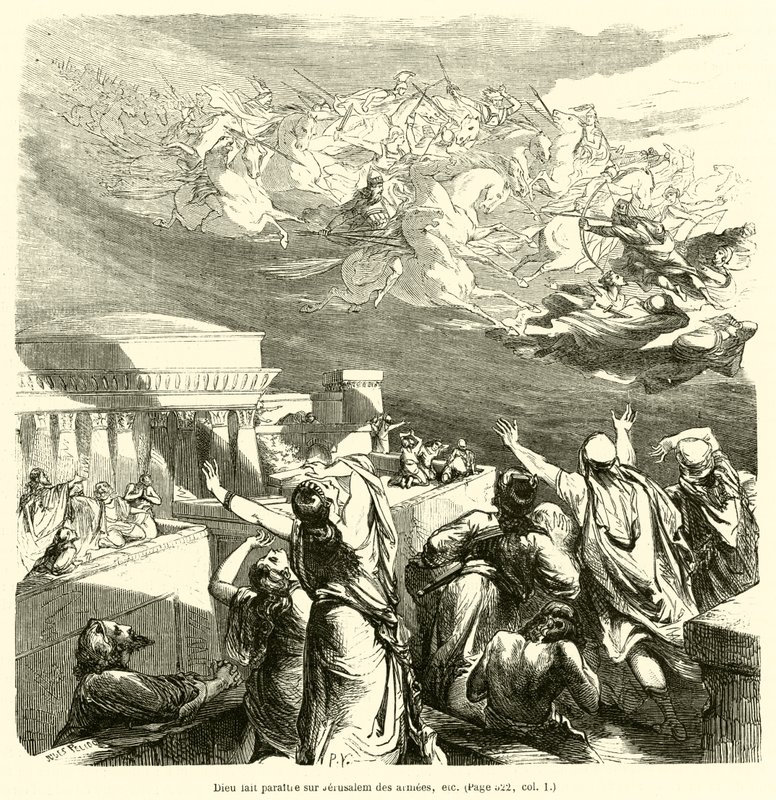 Dieu fait paraître sur Jérusalem des armées, etc. - French School