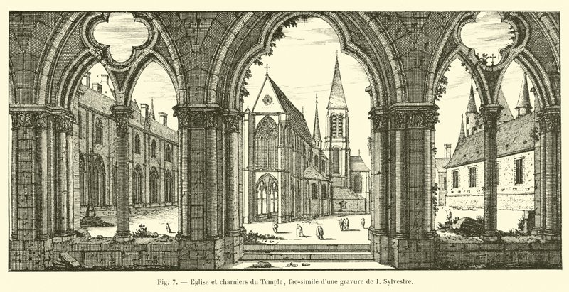 Église et charniers du Temple - French School