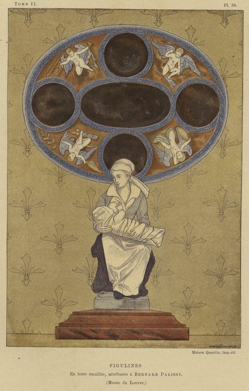 Poterie émaillée attribuée à Bernard Palissy, 16ème siècle - French School