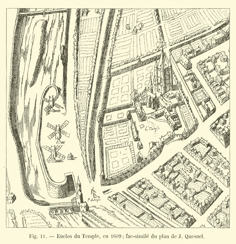 Enclos du Temple, en 1609 - French School