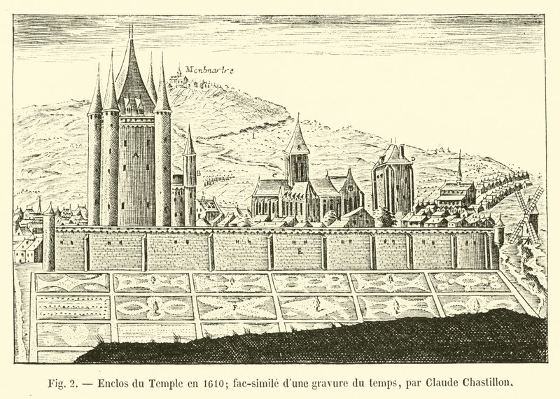 Enclos du Temple en 1610 - French School