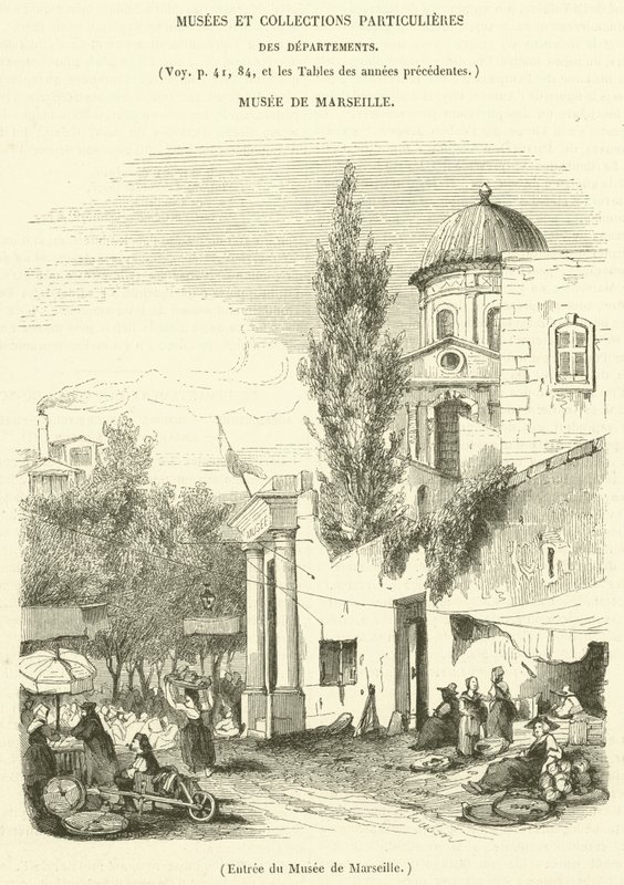 Entree du Musee de Marseille (engraving) - French School