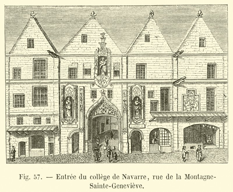Entrée du collège de Navarre, rue de la Montagne-Sainte-Geneviève - French School