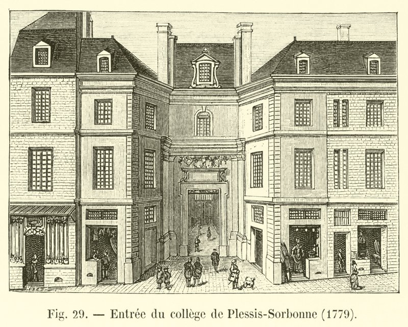 Entrée du collège de Plessis-Sorbonne, 1779 - French School