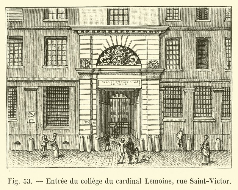 Entrée du collège du cardinal Lemoine, rue Saint-Victor - French School