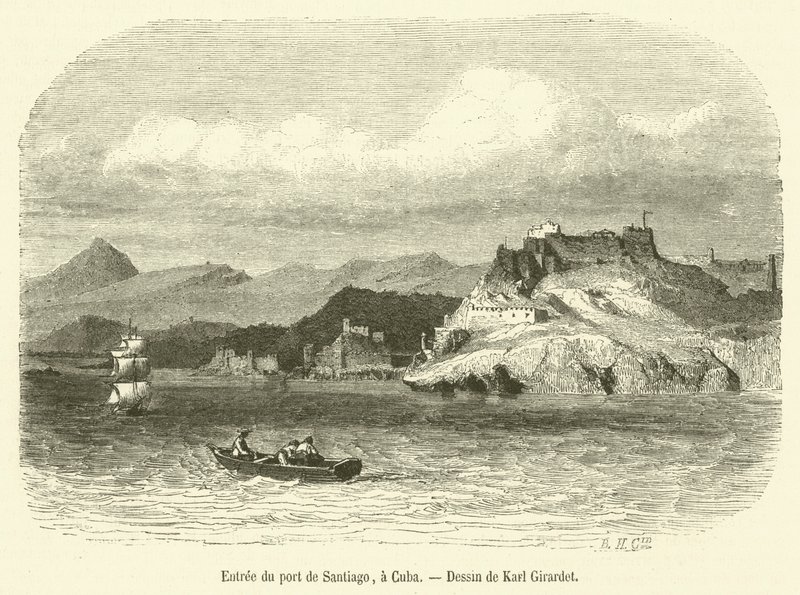 Entrée du port de Santiago, à Cuba - French School