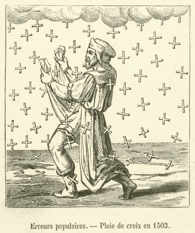 Erreurs populaires, Pluie de croix en 1503 - French School