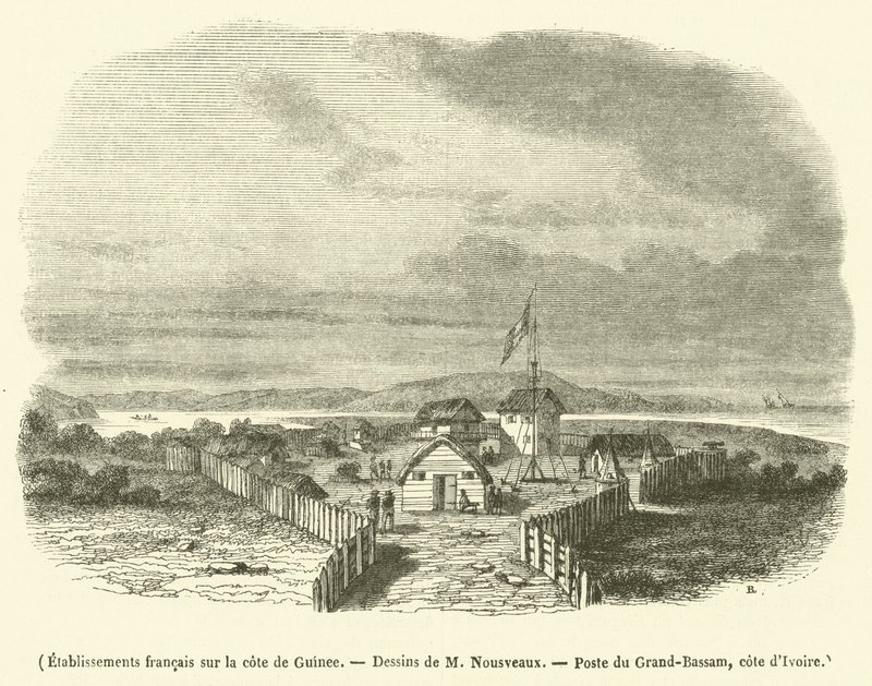 Etablissements francais sur la cote de Guinee (engraving) - French School