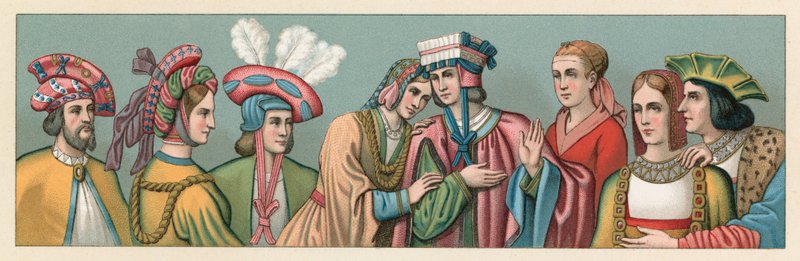 Costume européen des XV-XVIe siècles - French School